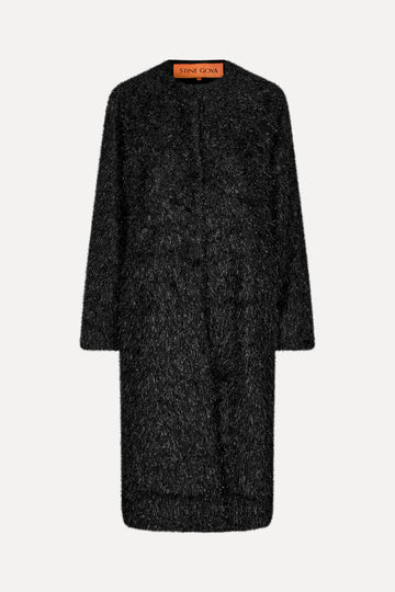 Stine Goya Alec Coat Coat Fluffy Black