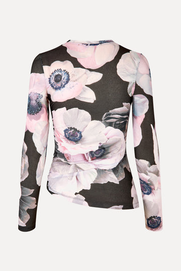 Stine Goya Asymmetric Long Sleeve Top Top Nostalgic Anemone