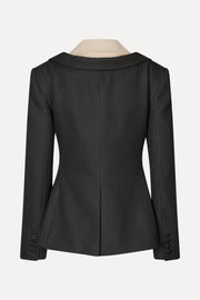 Stine Goya Double Collar Tailored Jacket Jacket Black / Butter Milk