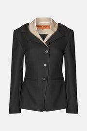 Stine Goya Double Collar Tailored Jacket Jacket Black / Butter Milk