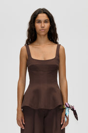 Stine Goya Elevated Structured Top Top Cocoa
