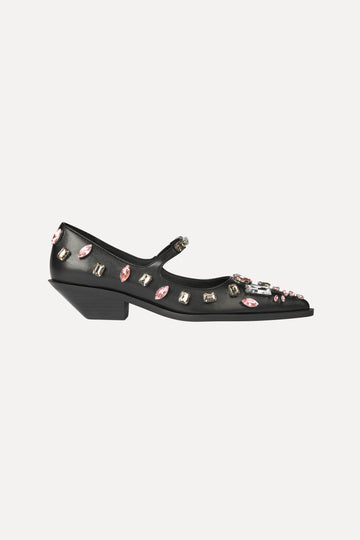 Stine Goya Embellished Mary Jane Footwear Black