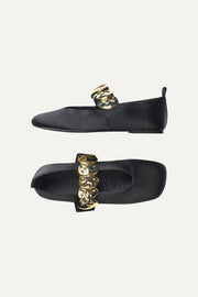 Stine Goya Ergo Stone Strap Ballerina Footwear Black