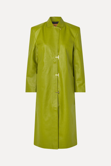 Stine Goya Long Single Breasted Coat Jacket Woodbine