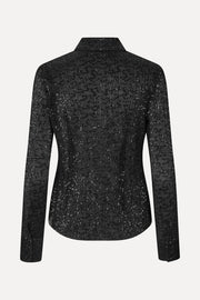 Stine Goya Long Sleeve Buttondown Top Black