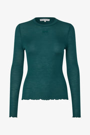 Stine Goya Long Sleeve Crewneck Top Jade Green