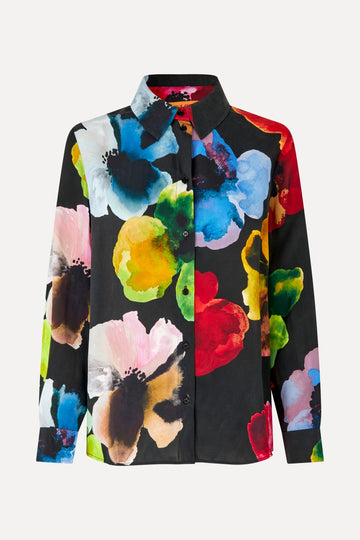 Stine Goya Long Sleeve Shirt Top Watercolor Bloom