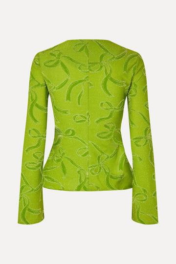 Stine Goya Long Sleeve Tie Front Top Top Ribbons