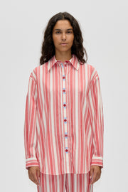 Stine Goya Loose Long Sleeve Shirt Top Scarlet Trot