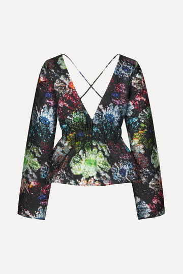 Stine Goya Nathalie Blouse Top Glitter Bloom