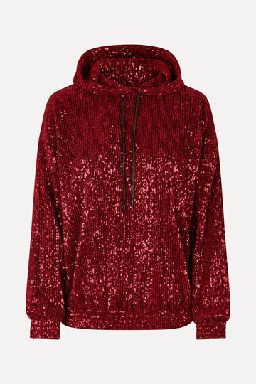Stine Goya Oversize Hoodie Top Bordeaux