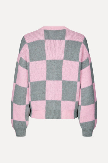 Stine Goya SGAmara Cardigan Knit Pastel Dusk Check