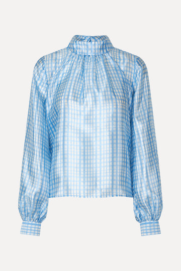 Stine Goya SGAshley Blouse Top Blue Check