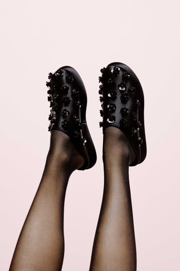 Stine Goya SGSeoul Mules Footwear Black 3D Flowers