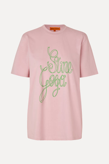 Stine Goya Short Sleeve T-shirt Top Ribbon Logo