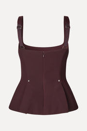 Stine Goya Sleeveless Fitted Waist Top Top Aubergine
