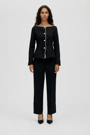 Stine Goya Straight Tailored Ankle Pants Pants Black