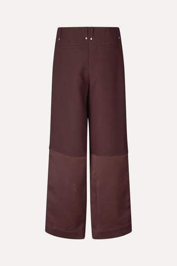 Stine Goya Structured Long Pants Pants Aubergine