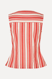 Stine Goya Tie Front Vest Top Scarlet Trot