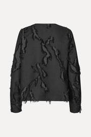 Stine Goya V Neck Long Sleeve Top Top Jet Black