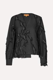 Stine Goya V Neck Long Sleeve Top Top Jet Black
