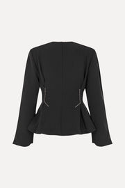Stine Goya Zip-up Jacket w/Adjustable Waist Jacket Jet Black