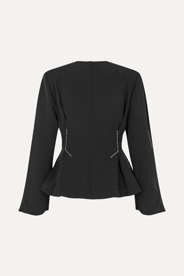 Stine Goya Zip-up Jacket w/Adjustable Waist Jacket Jet Black