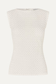 Stine Goya Boatneck Tank Top Top White Swan