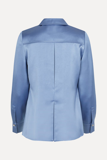 Stine Goya Collared Fitted Shirt Shirt Infinity Blue