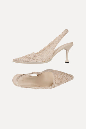 Stine Goya Crochet Mesh Sling Back Footwear Cherries