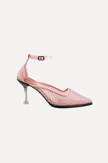 Stine Goya Crystal Heels Footwear Rose Quartz