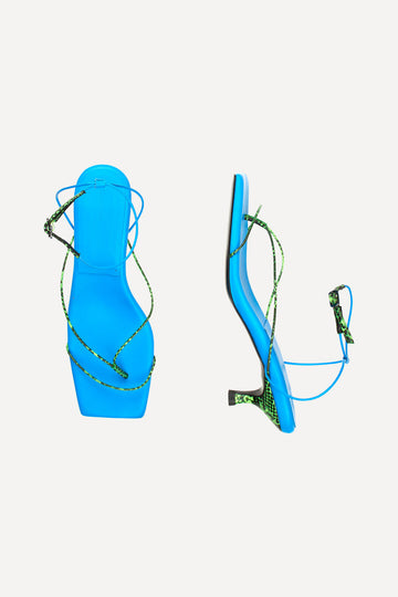 Stine Goya Delphine Heels Footwear Mint Snake