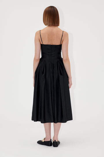 Stine Goya Double Strap High-Volume Dress Dress Black