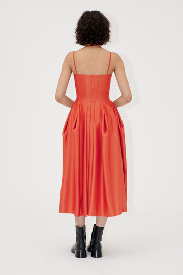 Stine Goya Double Strap High-Volume Dress Dress Mecca Orange