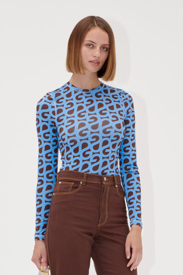 Stine Goya Elastic Long Sleeve Top Top SG Logo