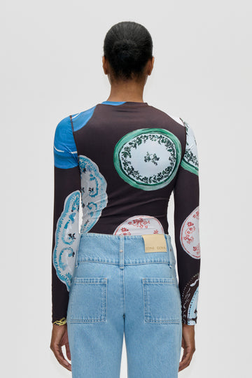 Stine Goya Elastic Long Sleeve Top Top The Platera