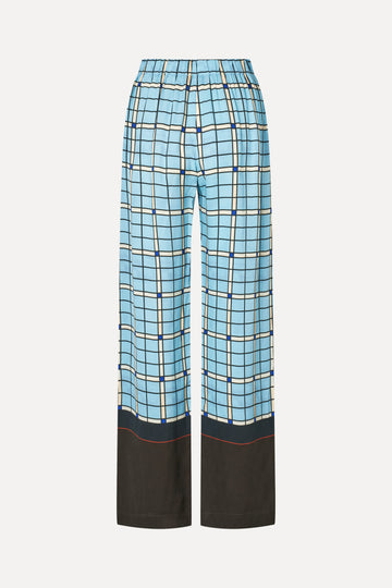Stine Goya Elasticated Long Pants Pants Window Check