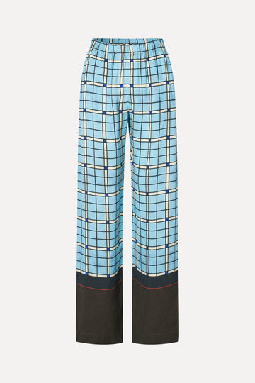 Stine Goya Elasticated Long Pants Pants Window Check