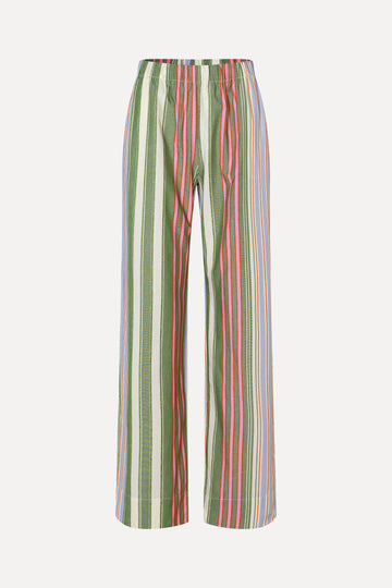 Stine Goya Elasticated Long Pants Pants Forest Stripe
