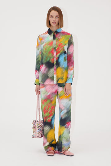 Stine Goya Elasticated Long Pants Pants Liquid Floral
