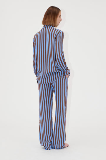 Stine Goya Elasticated Long Pants Pants Embroidery Stripe