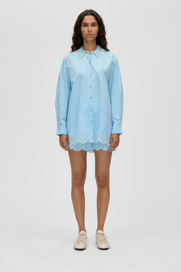 Stine Goya Elasticated Shorts Shorts Teapot Blue
