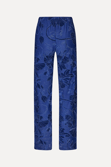 Stine Goya Elasticated Straight Long Pants Pants Fine Line Poppies