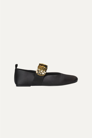 Stine Goya Ergo Stone Strap Ballerina Footwear Black