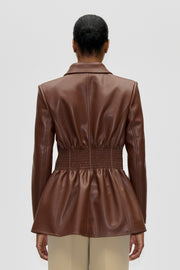 Stine Goya Fitted Single Breasted Jacket Outerwear Cocoa