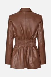 Stine Goya Fitted Single Breasted Jacket Outerwear Cocoa