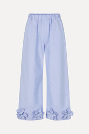Stine Goya Floral Elasticated Long Pants Pants Brunnera Blue