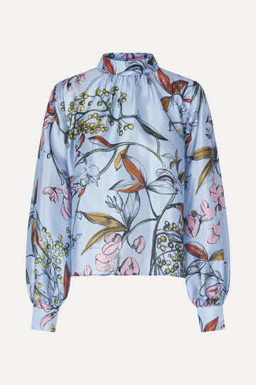 Stine Goya Gathered Long Sleeve Top Top Spring Mimosa