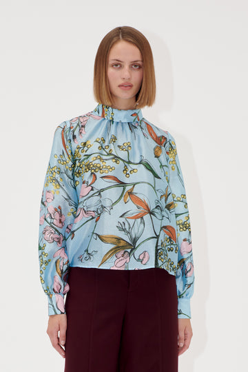 Stine Goya Gathered Long Sleeve Top Top Spring Mimosa