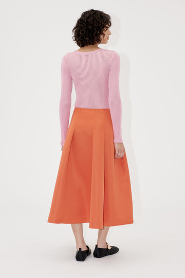 Stine Goya High Volume Midi Skirt Skirt Mecca Orange